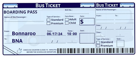 Bonnaroo 2024 Shuttle Ticket, 10AM Monday