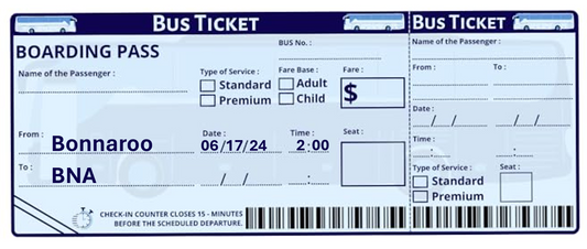 Bonnaroo 2024 Shuttle Ticket, 2PM Monday